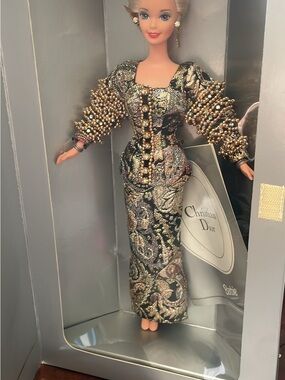 Dior-Inspired Black & Gold Beaded Skirt Set Christian Dior Barbie